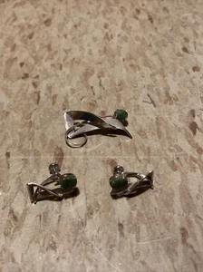 Broche vintage Curtis DCE 925 plata esterlina 925 con pendientes a juego - Imagen 1 de 6