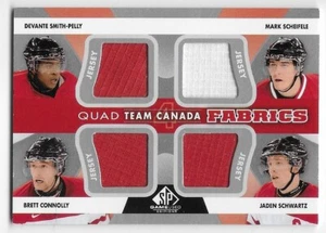 12/13 SP GAME USED TEAM CANADA 4 JERSEY Smith-Pelly/Connolly/Scheifele/Schwartz - Picture 1 of 1