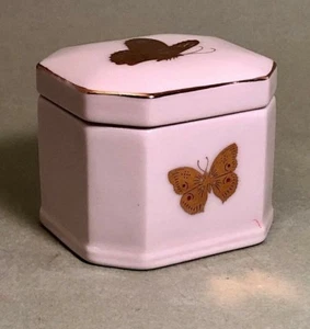 Caja de baratijas de cerámica para mariposas de oro 14K decoradas a mano Takahashi - Imagen 1 de 4