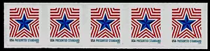 US 2024 RADIANT STAR #5832 USA PRESORTED STANDARD - BCA 10c COIL - 5 MVF STAMPS - Picture 1 of 6