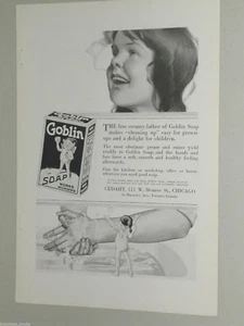 1918 GOBLIN SOAP advertisement, Young girl washing hands - Bild 1 von 3