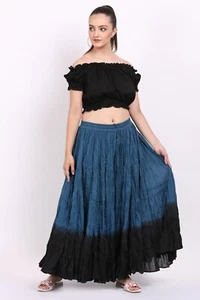 Wevez professioneller amerikanischer Bauchtanz-Rock 25 Yard - ATS Flamenco türkis/schwarz - Bild 1 von 6