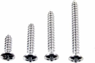 #6 Phillips Oval Head Chrome Trim Screws 1/2 to 1-1/4 Qty-100 #2075 (2006-2009) Foto 1 de 4