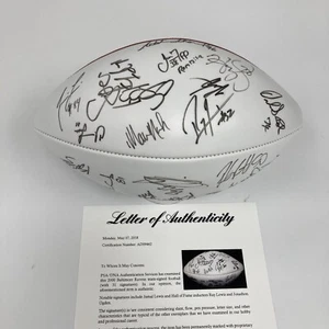 2000 Baltimore Ravens Super Bowl Champs Team Signed NFL Wilson Football PSA DNA - Picture 1 of 9