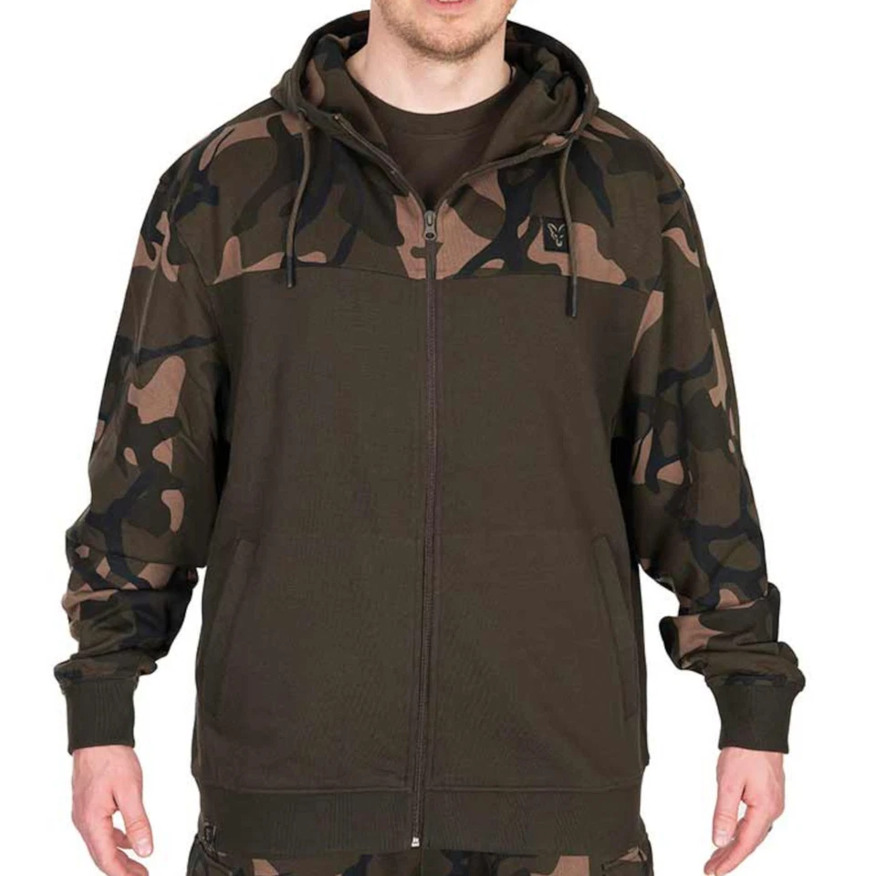 Fox LW Khaki / Camo Split Zip Hoody - Angelpullover, Angelkleidung, Pulli, Hoody - Bild 1 von 1