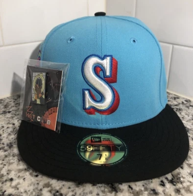 Seattle Mariners New Era 30th Anniversary Aux Pack 59FIFTY Fitted Cap Size 7 1/8 - Image 1 of 4