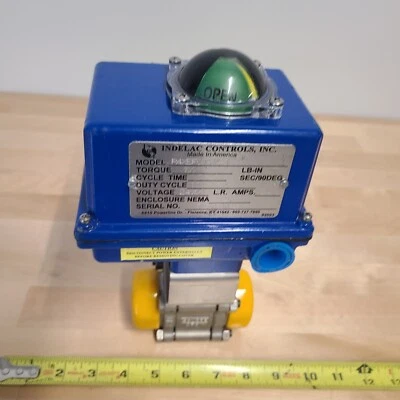 Válvula de bola INDELAC / SHARPE 24 Vdc accionada eléctricamente 1" S.S. Foto 1 de 4