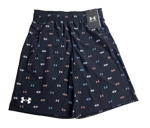 Under Armour Boys Prototype Printed Shorts, Loose Black Youth Size M, Active NWT - Picture 1 of 9