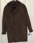 Rafel Brothers Ny Sheepskin Shearling Chocolate Brown Suede Jacket Men 42 Large