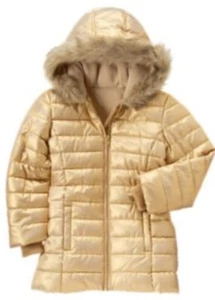 Crazy 8 Girls Size XL Gold Puffer Coat Flawless Condition - Picture 1 of 7