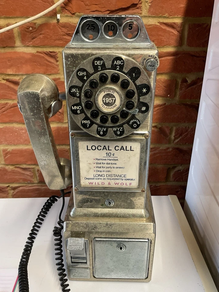 Coin Telephone Wild and Wolf Silver Plated Money Clip - Image 1 of 4