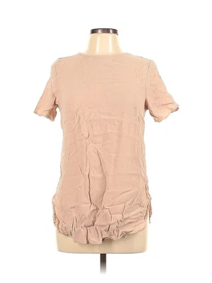 H&M Women Brown Short Sleeve Blouse 10 - Image 1 of 2