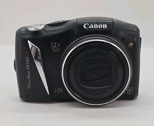 Canon PowerShot SX130 IS 12.1MP Digital Camera - Black *FOR PARTS/REPAIR*  READ - Picture 1 of 8