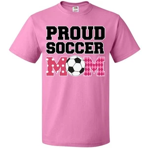 Inktastic Proud Soccer Mom Pink T-Shirt Player Sport Sports Mens Adult Clothing - Picture 1 of 3