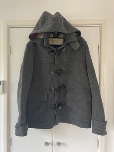 Genuine Burberry britt Men’s Duffle Coat Jacket XL Excellent Condition Wool - Picture 1 of 14