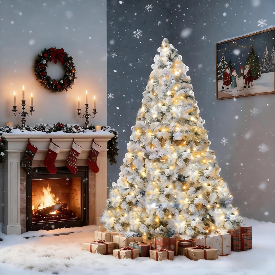 NOVAROOT Árbol de Navidad Artificial de 4,5 pies/6 pies con Luz Árbol de Navidad para Decoración del Hogar Foto 1 de 4