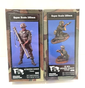 2X LOT 120MM 1/16 VERLINDEN US BAZOOKA GUNNER VIETNAM + M79 GRENADE GUNNER RESIN - Picture 1 of 1