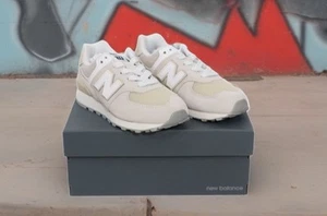 New Balance Kids 574 Sneaker (Little Kid) Size 12 Beige Unisex NEW Athletic - Picture 1 of 16