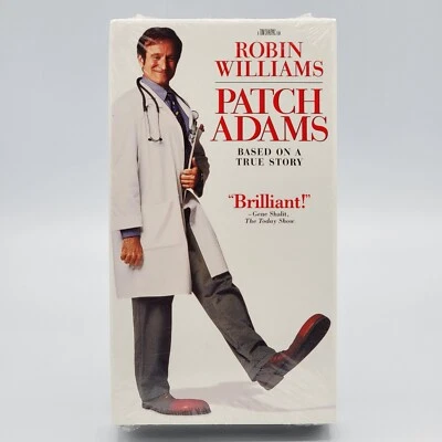 Patch Adams VHS Movie with Robin Williams New & Sealed Watermarks 1999 Universal Foto 1 de 4