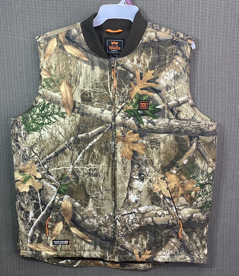Walls Mossy Oak Hunting Camo Camouflage Scentrex Insulated Quilted Vest Large L - Image 1 of 4