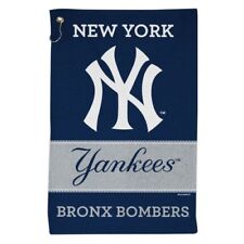 NEW YORK YANKEES ALL PURPOSE GOLF TAILGATE TOWEL 16"X25" HOOK AND GROMMET 