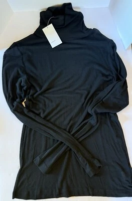 Pulôver Vince leve gola alta M preto básico viscose náilon angorá NOVO - Imagem 1 de 4