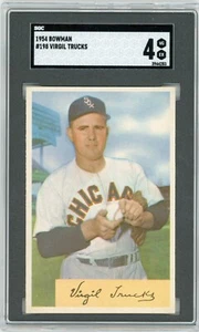 1954 Bowman Virgil Trucks #198 SGC 4 - Picture 1 of 2