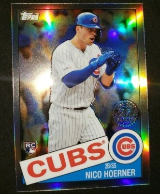 2020 Topps Chrome Nico Hoerner RC 1985 Retro 30th Anniversary Cubs #85TC12 - Image 1 of 2