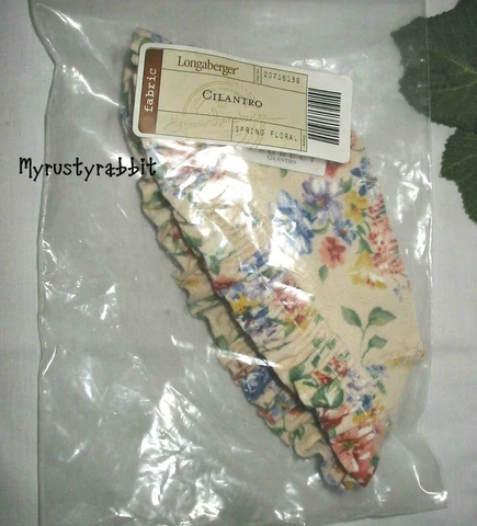Longaberger Cilantro Booking Basket Liner - Spring Floral - New Cover