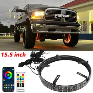 For Dodge Ram 1500 2500 3500 Set 4x 15.5'' RGB Wheel Ring Light LED Brake Lights - Foto 1 di 10