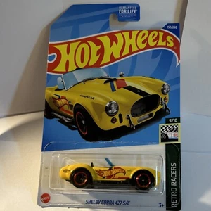 2022 Hot Wheels SHELBY COBRA 427 S/C 152/250 retro racers 9/10 Yellow  - Picture 1 of 1