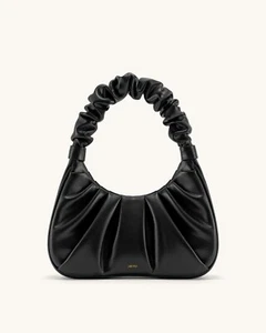 JW PEI Gabbi Ruched Hobo Handbag Black - Picture 1 of 5