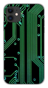Coque en silicone imprimée compatible Apple iPhone 11 Texture circuit geek - Photo 1 sur 3