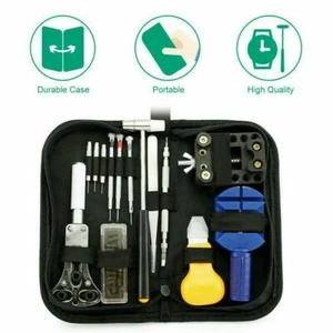 14Pcs Watch Battery Change Repair Tool Band Pin Remover Back Case Opener Kit US - Picture 1 of 12