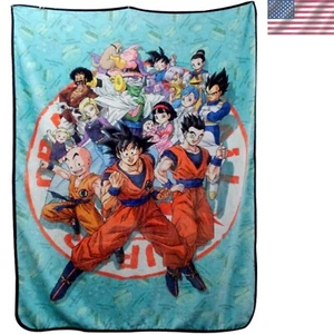 Anime-Inspired Fleece Throw Blanket - Lightweight Dragon Ball Super Goku - Picture 1 of 4