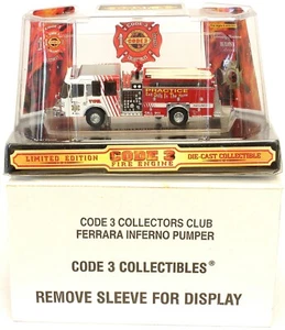 Code 3 Fire Prevention Vol F D 2000/2001 Membership Ferrara Inferno Pumper 12257 - Picture 1 of 1