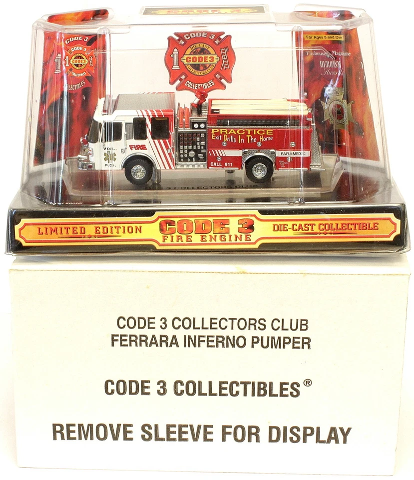 Code 3 Fire Prevention Vol F D 2000/2001 Membership Ferrara Inferno Pumper 12257 - Image 1 of 1
