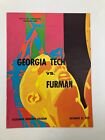 22 décembre 1971 Georgia Tech vs Furman programme officiel de basketball