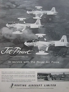 4/1960 PUB HUNTING AIRCRAFT LIMITED JET PROVOST ROYAL AIR FORCE ORIGINAL AD - Foto 1 di 1
