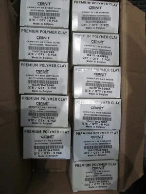 LOT OF 66 CERNIT PREMIUM POLYMER CLAY NO. 1 MIXED COLORS 2OZ EACH X 66 - Image 1 of 4