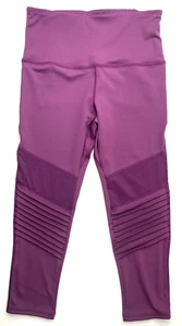 BSP Womens Capri Leggings Medium Purple Better Sports Performance Mesh Cutouts - Picture 1 of 13