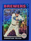 2024 Topps Heritage Blue Sparkle #369 CHRISTIAN YELICH Brewers