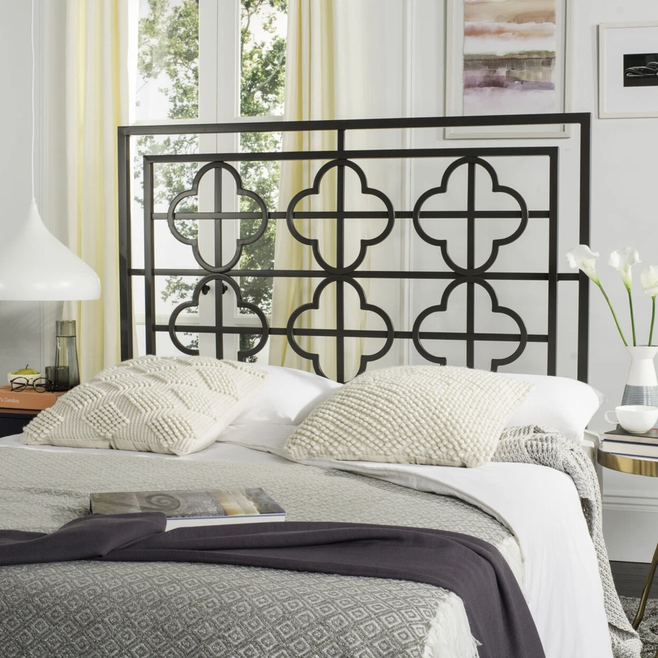 SAFAVIEH Lucinda Gunmetal Headboard | Gunmetal | King | - Image 1 of 4