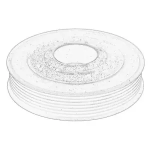 OE RENAULT 12 30 305 86R BELT PULLEY, CRANKSHAFT ORIGINAL NEW OE REPLACEMENT - Picture 1 of 2