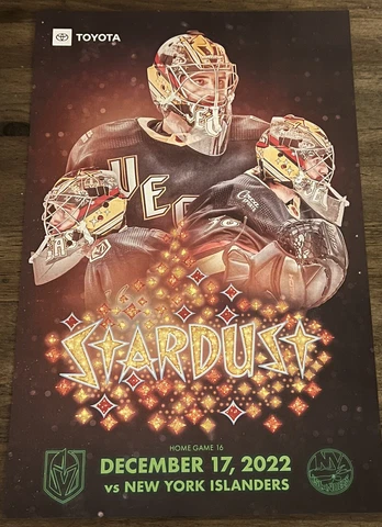 💛🖤Golden Knights vs Islanders 12/17/22 Reverse Retro Game Day Poster Program Cover