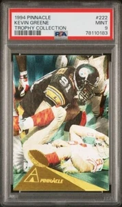1994 PINNACLE TROPHY COLLECTION #222 KEVIN GREENE PSA 9 MINT HOF STEELERS - Picture 1 of 2