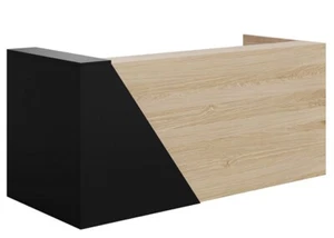 Mies Bevel End Reception Desk - Picture 1 of 9