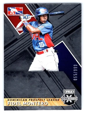 2019 Panini Elite Extra Edition Pre Rookie #188 Fidel Montero #/999 - Image 1 of 2