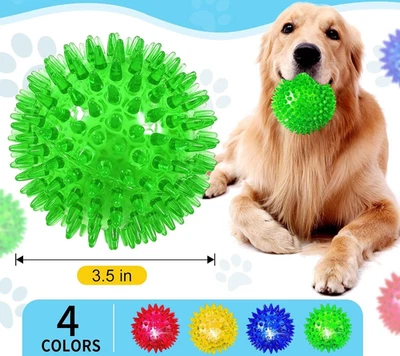 Bola chirriante para perro de 2,5"- 4,3" juguete para perro chirriante bola de goma duradera juguete para buscar Foto 1 de 4