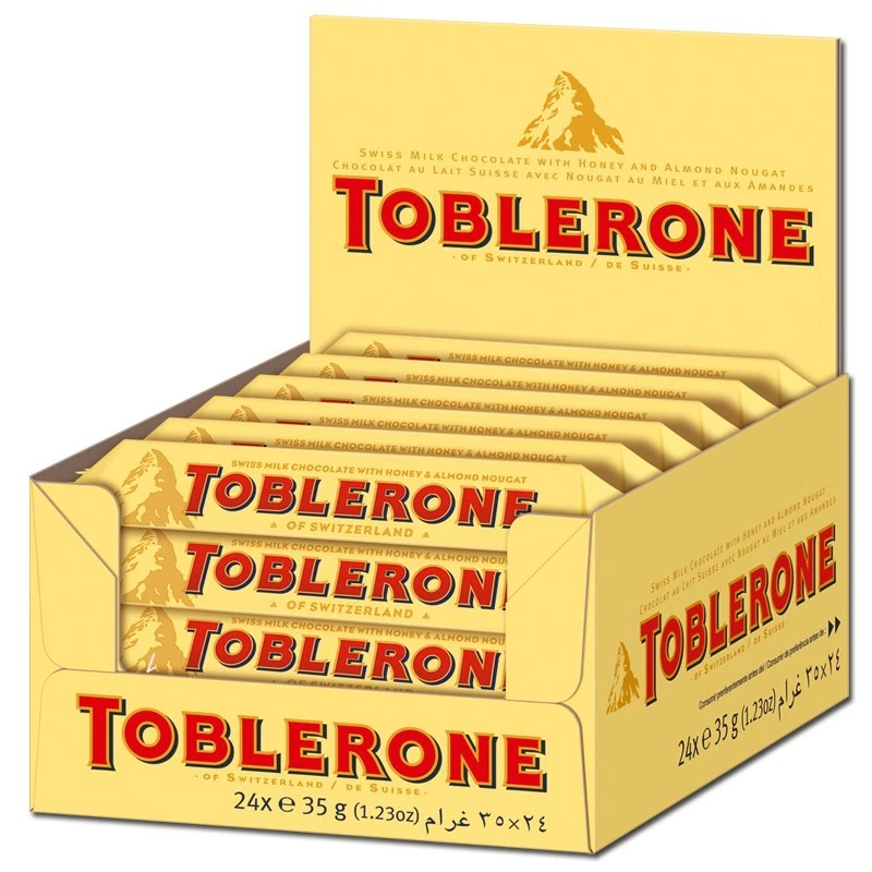 (21,18€/1kg) Toblerone MINI, Riegel, Schokolade, 24 Stück je 35g - Bild 1 von 1